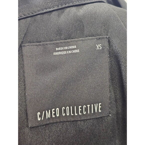 MDS Women's XS C/MEO Collective Can't Resist‎ Long Sleeve Romper Black Satin EUC - Picture 5 of 7